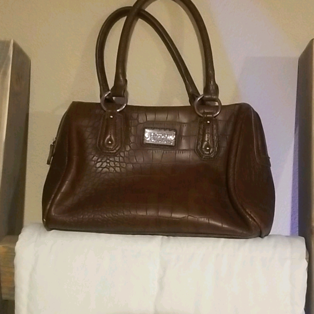 Nicole Miller crocodile print purse